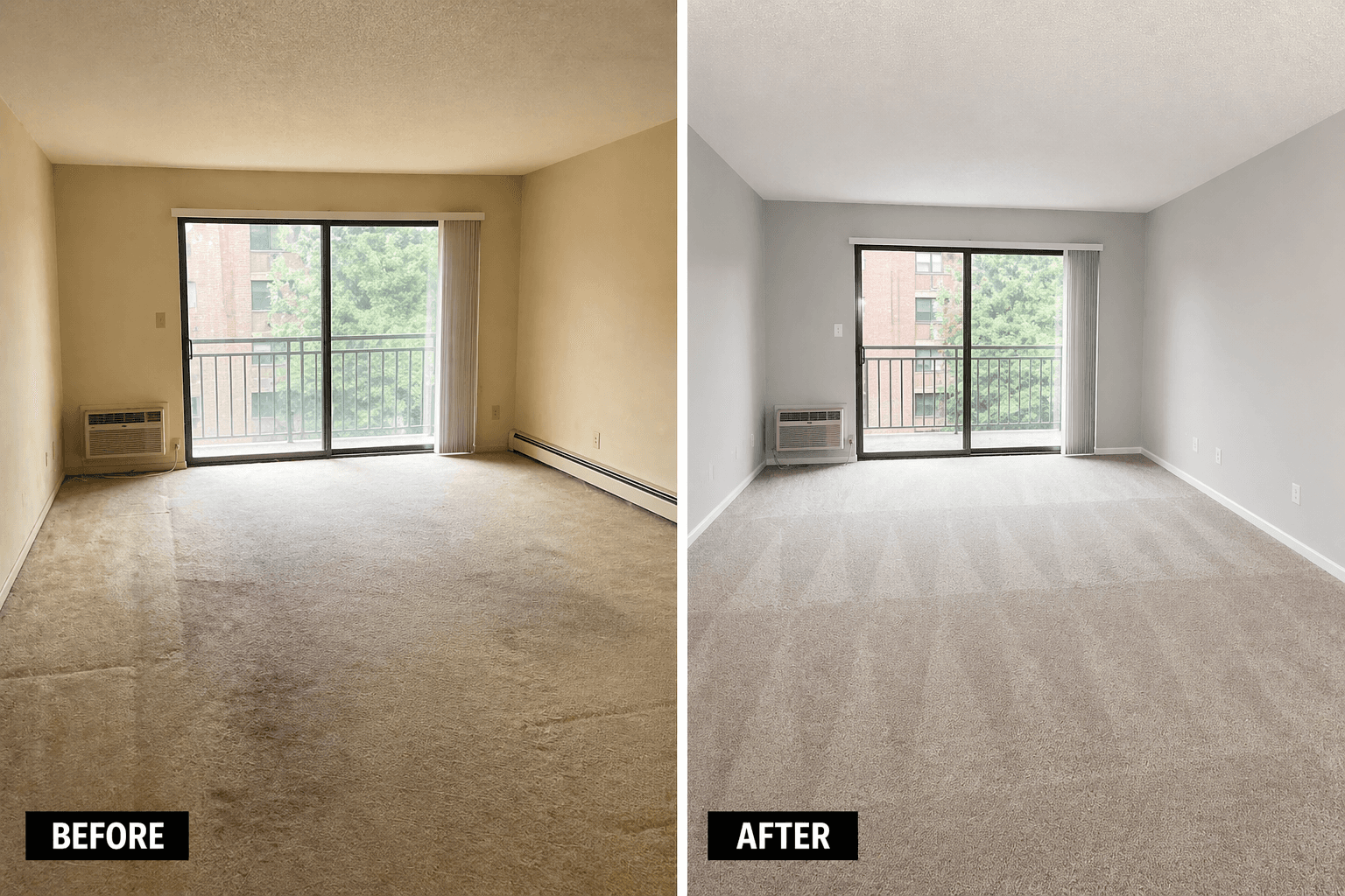 Living Room Painting - Before and After