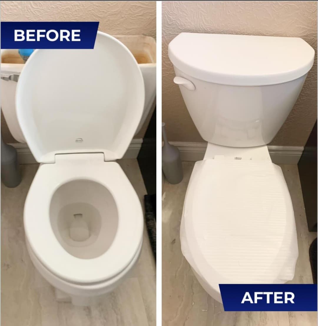 Toilet Upgrade - Before and After